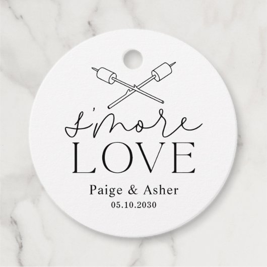 Smore Love Wedding Bruids Verjaardagsfeest Favorie Bedankjes Labels (Voorkant)