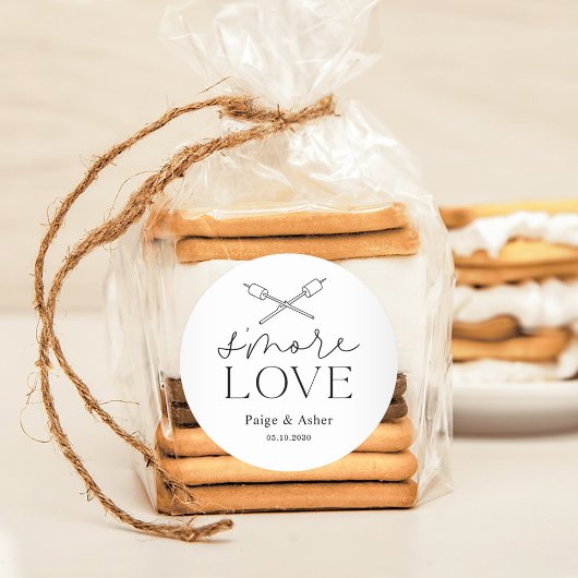 Smore Love Wedding Bruids Verjaardagsfeest Favorie Ronde Sticker