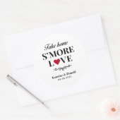 S'more Love Wedding Classic Round Sticker (Envelop)