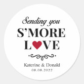 S'more Love Wedding Classic Round Sticker (Voorkant)