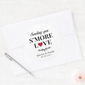 S'more Love Wedding Classic Round Sticker (Envelop)