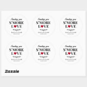 S'more Love Wedding Classic Round Sticker (Vel)