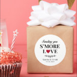 S'more Love Wedding Classic Round Sticker<br><div class="desc">Meer liefde. Voeg een leuke kleur en unieke stijl toe aan je bruiloft of vrijgezellenfeest. Een vrijgezellenfeest-gunsttas is een geweldige aanvulling op partijplanning. Deze unieke tassen zullen gemakkelijk als geschenk worden gebruikt en kunnen als een mooie decoratie dienen op je trouwreceptie of vrijgezellenfeest. Het perfecte hoopje voor je gasten!</div>