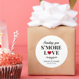 S'more Love Wedding Classic Round Sticker