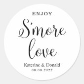S'more Love Wedding Classic Round Sticker (Voorkant)