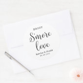 S'more Love Wedding Classic Round Sticker (Envelop)