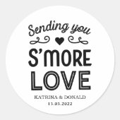 S'more Love Wedding Ronde Sticker (Voorkant)