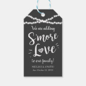 Smore Love's mores Favors Baby shower Simple Black Cadeaulabel (Voorkant)