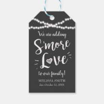Smore Love's mores Favors Baby shower Simple Black