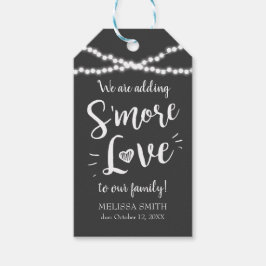 Smore Love's mores Favors Baby shower Simple Black Cadeaulabel