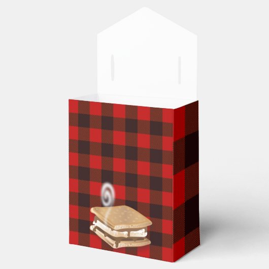 S'more Lumberjack Flannel Bedankdoosjes (Geopend)