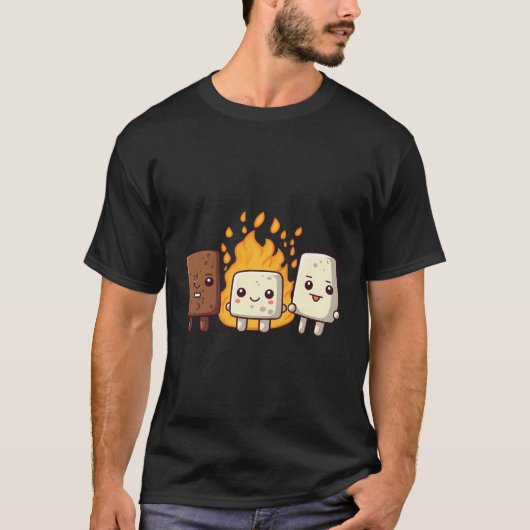 S'More Marshmallow Smores Camper Kawaii T-shirt (Voorkant)