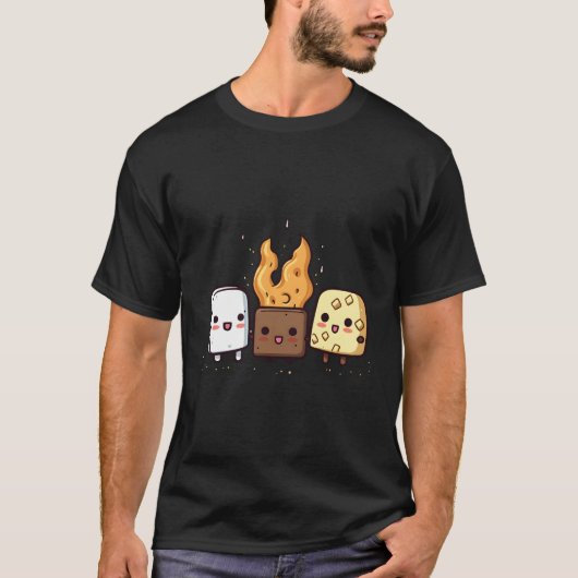 S'More Marshmallow Smores Camper Kawaii T-shirt (Voorkant)