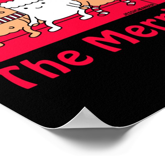 Smore Merrier Cute Kids Cartoon Christmas  Poster (Hoek)