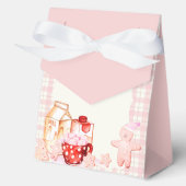 Smore Milk & Cookie Gingham Winter Baby shower Bedankdoosjes (Voorkant)