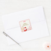 Smore Milk & Cookie Gingham Winter Baby shower Vierkante Sticker (Envelop)