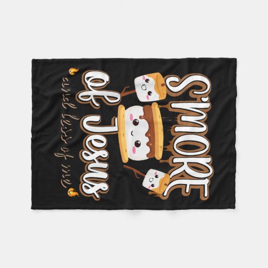 Smore Of Jesus Less Of Me Christelijke camper camp Fleece Deken (Voorkant (Horizontaal))