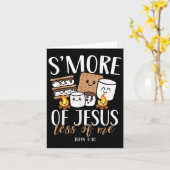 Smore Of Jesus Less Of Me Christelijke camper camp Kaart (Gele Bloem)
