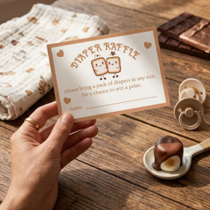 S'more om van te houden Baby Shower Luier Raffle Informatiekaartje