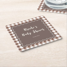 S'more om van te houden Bruine Gingham Strik Baby