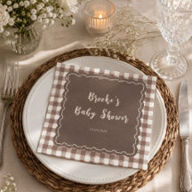 S'more om van te houden Bruine Gingham Strik Baby