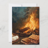 Smore Plezier met Vrienden Bonfire Couples Douche Kaart (Achterkant)