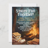 Smore Plezier met Vrienden Bonfire Couples Douche Kaart (Voorkant)