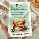 S'more Recept gepersonaliseerd Theedoek<br><div class="desc">Breng de kampvuurklassieker in uw keuken met deze S'more Recept gepersonaliseerde keukenhanddoek. Met het meer recept van de geliefde,  maakt deze handdoek een leuke en unieke toevoeging aan elke keuken. Personaliseer met jouw naam of bericht voor een persoonlijk tintje,  ideaal voor s'more liefhebbers en outdoor enthousiastelingen.</div>