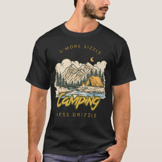 Smore Sizzle Minder Druppel Kamperen Vrouwen retro T-shirt