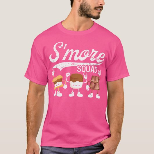 Smore Squad Camping Campfire Chocolade Marshmallow T-shirt (Voorkant)