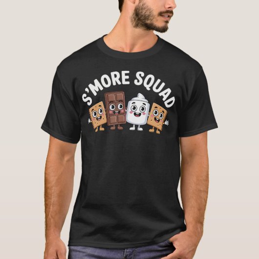 S'More Squad Kamperen Kampvuur Chocolade Marshmall T-shirt (Voorkant)