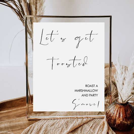 S'more Stationsbar | Gebrand een marshmallow bruil Poster