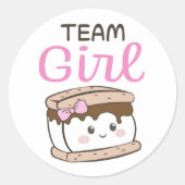 S'more Team Girl geslacht onthullen stickers (Voorkant)