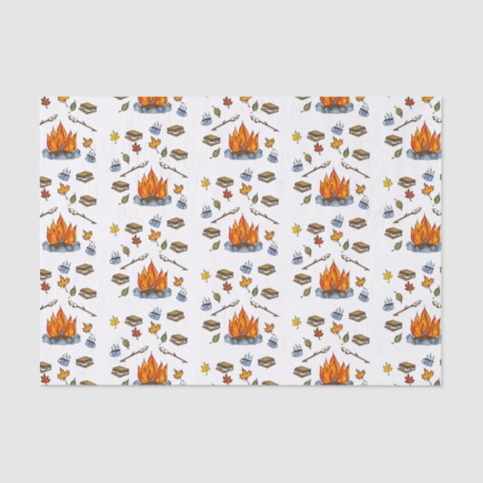 S'more the Merrier Tissue Paper Camping Theme Tissuepapier (Voorkant)