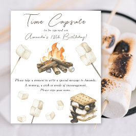 S'more Tijdscapsule 1e verjaardagsfeestje Poster