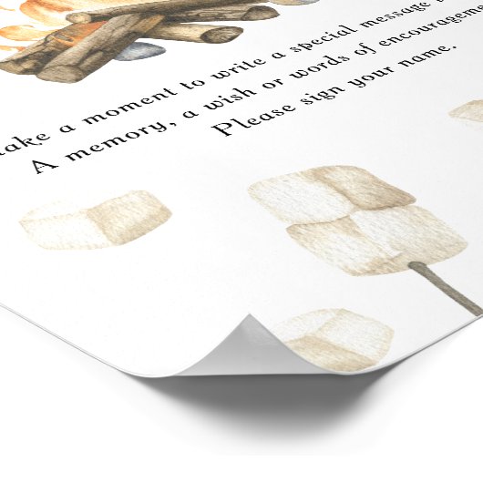 S'more Time Capsule 1e verjaardagsfeestje Poster (Hoek)