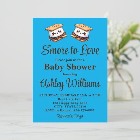S'more to Love Baby shower Fun Herfst Herfstwinter Kaart (Staand voorkant)