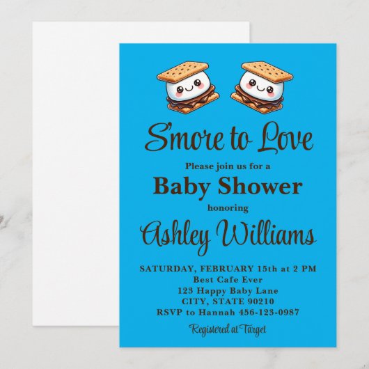 S'more to Love Baby shower Fun Herfst Herfstwinter Kaart (Voorkant / Achterkant)