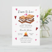 S'more to Love Bonfire Baby shower Kaart (Staand voorkant)