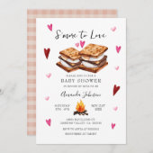 S'more to Love Bonfire Baby shower Kaart (Voorkant / Achterkant)