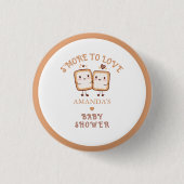 S'more to love Campfire Baby shower Ronde Button 3,2 Cm (Voorkant)