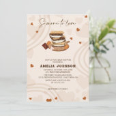 S'more to Love genderneutraal boho Baby shower Kaart (Staand voorkant)