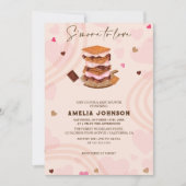 S'more to Love hart roze valentijnen Baby shower Kaart (Voorkant)