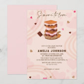 S'more to Love hart roze valentijnen Baby shower Kaart (Voorkant / Achterkant)