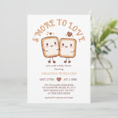 S'more to Love Kawaii Campfire Baby shower Kaart (Staand voorkant)