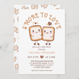 S'more to Love Kawaii Campfire Baby shower Kaart