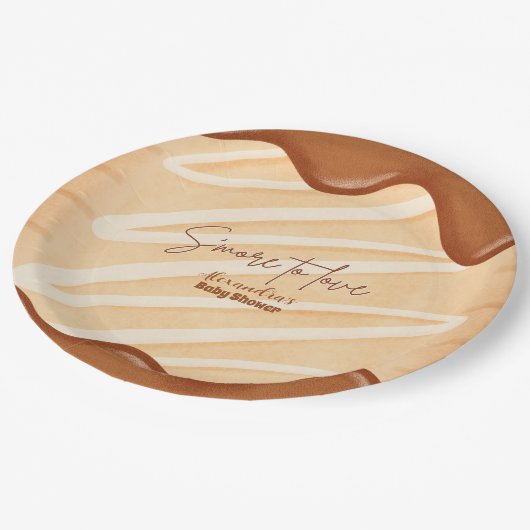 S'more to Love Kawaii Genderneutraal Baby shower Papieren Bordje (Gekanteld)