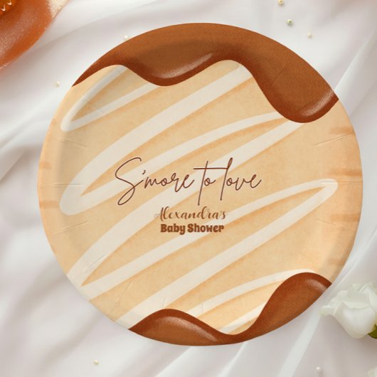 S'more to Love Kawaii Genderneutraal Baby shower Papieren Bordje