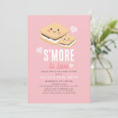 S'more to Love Kawaii Roze Meisje Baby shower Kaart (Staand voorkant)