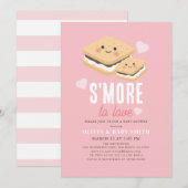 S'more to Love Kawaii Roze Meisje Baby shower Kaart (Voorkant / Achterkant)